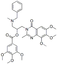 Benzoic  acid,  3,4,5-trimethoxy-,  1-[[methyl(phenylmethyl)amino]methyl]-2-(6,7,8-trimethoxy-2-methyl-4-oxo-3(4H)-quinazolinyl)ethyl  ester  (9CI) CAS#: 790146-01-9
