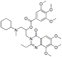 Benzoic  acid,  3,4,5-trimethoxy-,  2-(cyclohexylmethylamino)-1-[(2-ethyl-6,7,8-trimethoxy-4-oxo-3(4H)-quinazolinyl)methyl]ethyl  ester CAS#: 781552-32-7