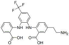Benzoic  acid,  5-(2-aminoethyl)-2-[[2-[(2-carboxyphenyl)amino]-4-(trifluoromethyl)phenyl]amino]- CAS#: 750569-52-9