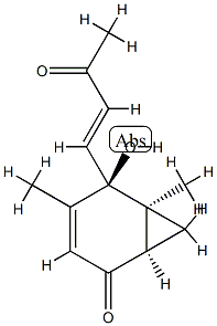 Bicyclo[4.1.0]hept-3-en-2-one, 5-hydroxy-4,6-dimethyl-5-[(1E)-3-oxo-1-butenyl]-, (1R,5R,6S)-rel- (9CI) CAS#: 709042-92-2