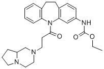 Carbamic acid, (5-(3-(hexahydropyrrolo(1,2-a)pyrazine-2(1H)-yl)-1-oxop ropyl)-10,11-dihydro-5H-dibenz(b,f)azepin-3-yl)-, ethyl ester CAS#: 78816-43-0