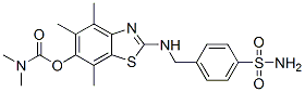 Carbamic  acid,  dimethyl-,  2-[[[4-(aminosulfonyl)phenyl]methyl]amino]-4,5,7-trimethyl-6-benzothiazolyl  ester  (9CI) CAS#: 740767-62-8