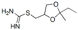 Carbamimidothioic acid, (2-ethyl-2-methyl-1,3-dioxolan-4-yl)methyl ester (9CI) CAS#: 790188-52-2