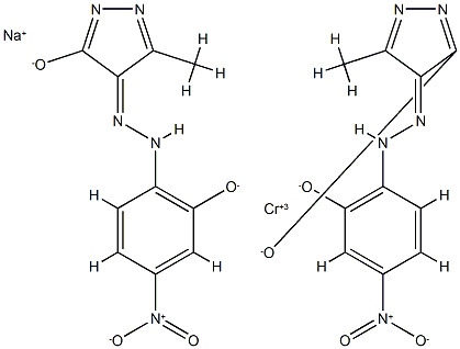Chromate(1-), bis[2,4-dihydro-4-[(2-hydroxy- 4-nitrophenyl)azo]-5-methyl-3H-pyrazol-3-onato (2-)]-, sodium CAS#: 75199-07-4