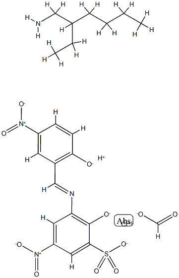 Chromate(1-), (formato-O)[2-hydroxy-3-[ [(2-hydroxy-5-nitrophenyl)methylene]amino]-5-nitrobenzenesulfonato (3-)]-, hydrogen, compd. with 2-ethyl-1-hexanamine (1:1) CAS#: 75718-03-5