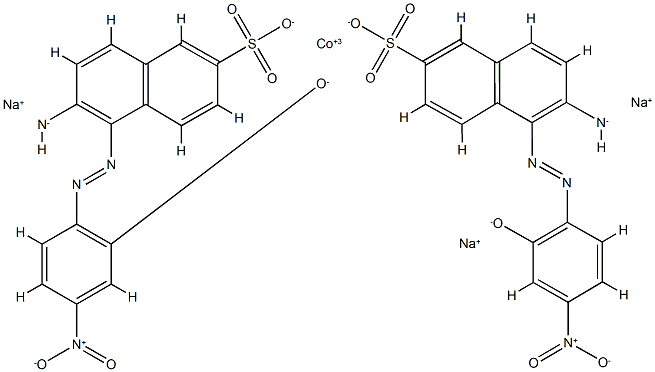 Cobaltate(3-), bis[6-amino-5-[(2-hydroxy- 4-nitrophenyl)azo]-2-naphthalenesulfonato(3-)]-, trisodium CAS#: 77630-54-7