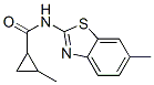 Cyclopropanecarboxamide, 2-methyl-N-(6-methyl-2-benzothiazolyl)- (9CI) CAS#: 750616-60-5