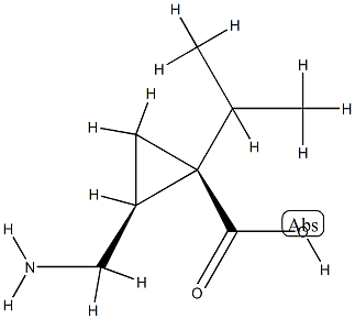 Cyclopropanecarboxylic acid, 2-(aminomethyl)-1-(1-methylethyl)-, (1R,2R)-rel- (9CI) CAS#: 736915-21-2
