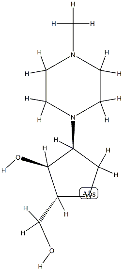 D-Ribitol, 1,4-anhydro-2-deoxy-2-(4-methyl-1-piperazinyl)- (9CI) CAS#: 781605-93-4