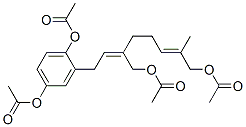 Diacetic acid 2-[8-(acetyloxy)-3-[(acetyloxy)methyl]-7-methyl-2,6-octadienyl]-1,4-phenylene ester CAS#: 77828-65-0
