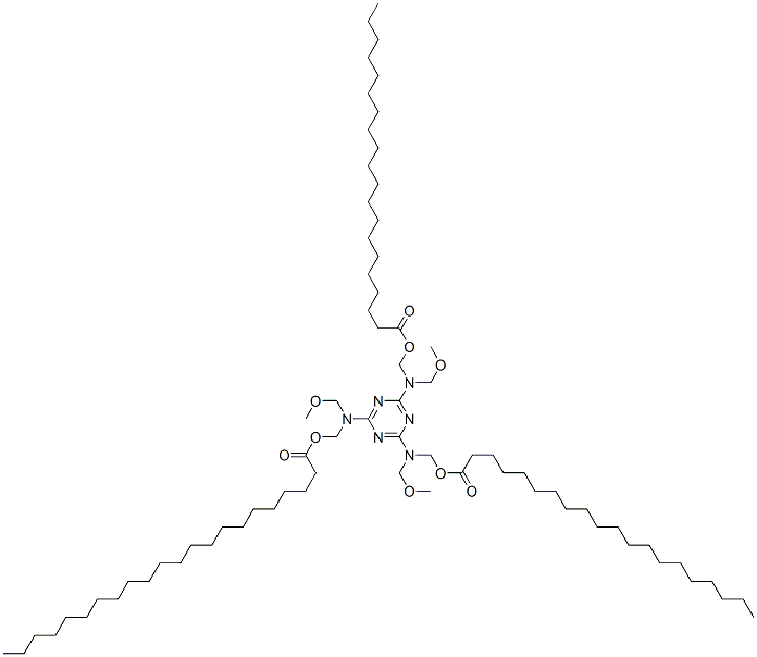 Docosanoic acid [[4,6-bis[(methoxymethyl)[[(1-oxoicosyl)oxy]methyl]amino]-1,3,5-triazin-2-yl](methoxymethyl)amino]methyl ester CAS#: 72987-31-6