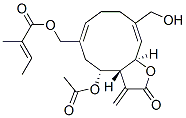 (E)-2-Methyl-2-butenoic acid [[(3aR,4R,6Z,10E,11aR)-4-acetoxy-2,3,3a,4,5,8,9,11a-octahydro-10-hydroxymethyl-3-methylene-2-oxocyclodeca[b]furan-6-yl]methyl] ester CAS#: 75683-55-5
