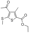 ETHYL 4-ACETYL-3-METHYL-5-(METHYLTHIO)THIOPHENE-2-CARBOXYLATE CAS#: 74597-79-8