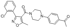 Ethanone, 1-[4-[4-[[3-(2-chlorophenyl)-5-methyl-4-isoxazolyl]carbonyl]-1-piperazinyl]phenyl]- CAS#: 775300-34-0