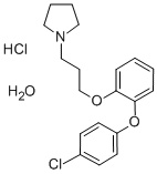 Ether, p-chlorophenyl o-(3-pyrrolidinylpropoxy)phenyl, hydrochloride, hemihydrate CAS#: 74039-45-5