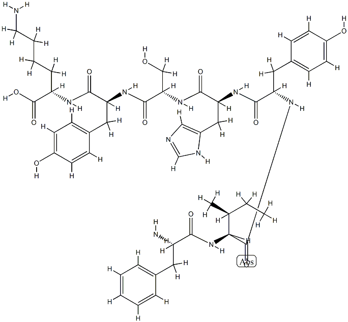 H-phenylalanyl-isoleucyl-tyrosyl-histidyl-seryl-tyrosyl-lysine CAS#: 78107-95-6