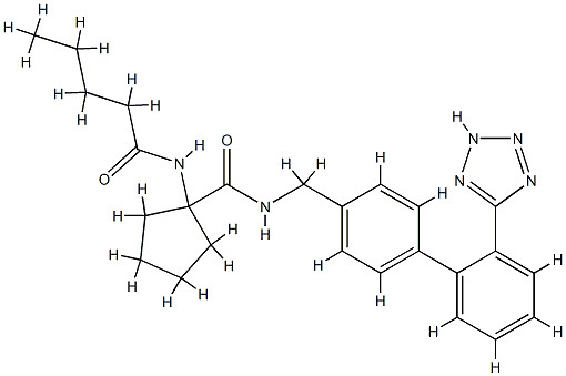 IRBESARTAN RELATED COMPOUND A (25 MG) (1-PENTANOYLAMINO-CYCLOPENTANECARBOXYLIC ACID [2'-(1H-TETRAZOL-5-YL)-BIPHENYL-4-YLMETHYL]-AMIDE) CAS#: 748812-53-5