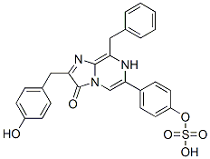 Imidazo[1,2-a]pyrazin-3(7H)-one,  2-[(4-hydroxyphenyl)methyl]-8-(phenylmethyl)-6-[4-(sulfooxy)phenyl]- CAS#: 742049-96-3