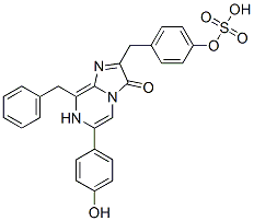 Imidazo[1,2-a]pyrazin-3(7H)-one,  6-(4-hydroxyphenyl)-8-(phenylmethyl)-2-[[4-(sulfooxy)phenyl]methyl]- CAS#: 740790-85-6