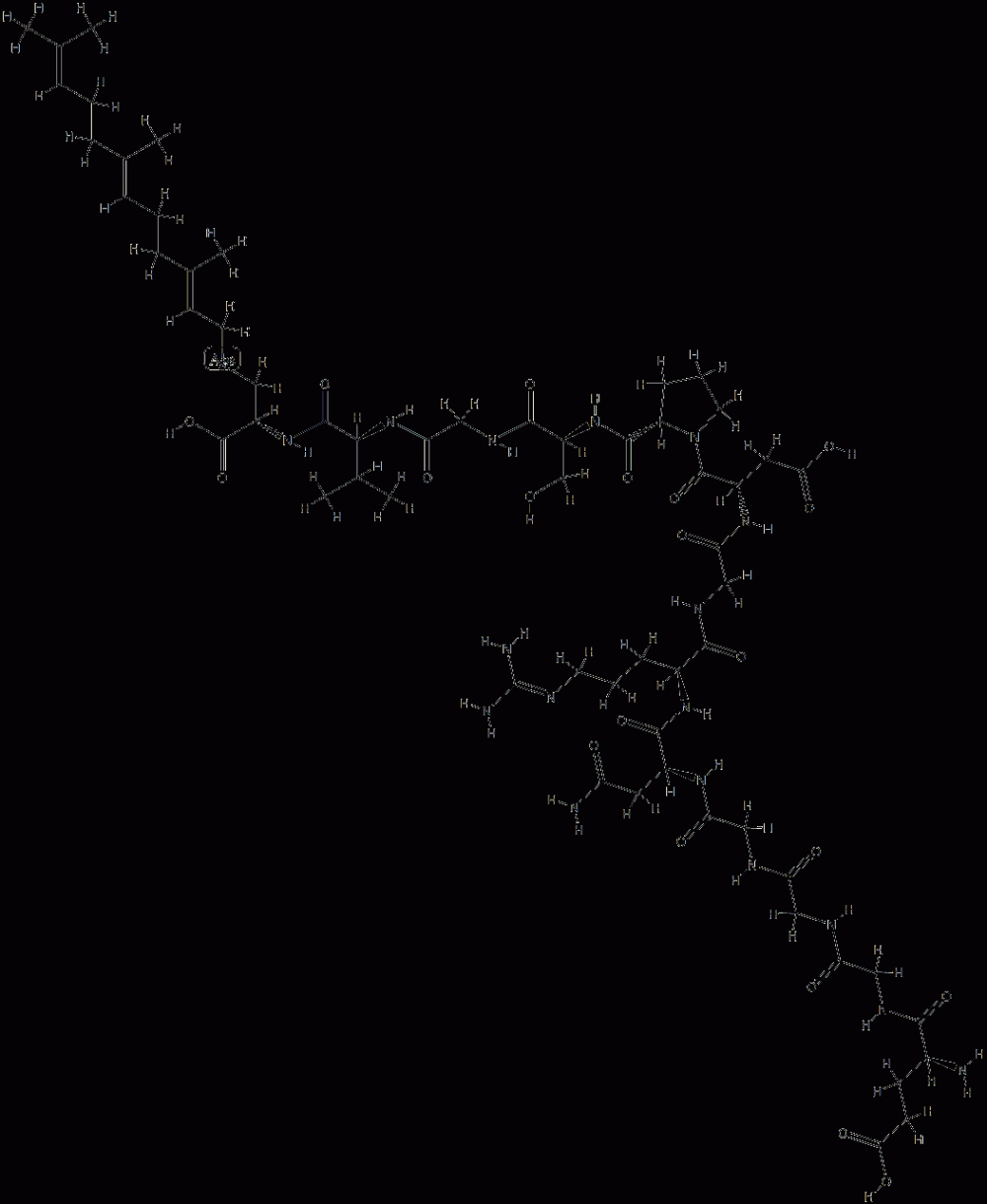 L-Glu-Gly-Gly-Gly-L-Asn-L-Arg-Gly-L-Asp-L-Pro-L-Ser-Gly-L-Val-S-[(2E,6E)-3,7,11-Trimethyl-2,6,10-dodecatrien-1-yl]-L-Cys-OH CAS#: 78150-10-4