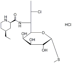 L-threo-.alpha.-D-galacto-Octopyranoside, methyl 7-chloro-6,7,8-trideoxy-6-(2S,4R)-4-ethyl-2-piperidinylcarbonylamino-1-thio-, monohydrochloride CAS#: 78822-40-9