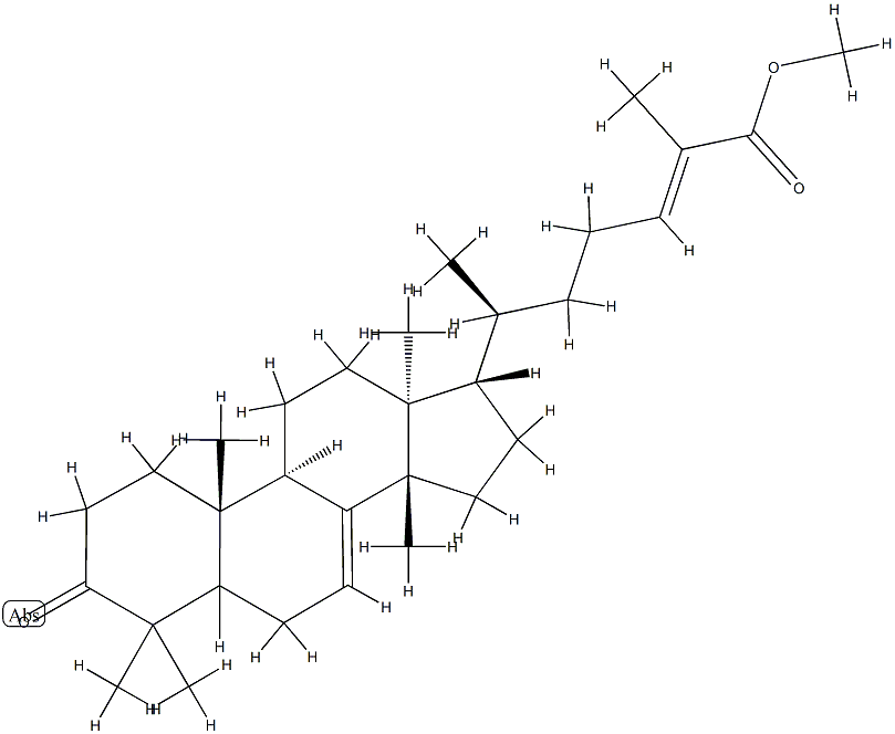 Lanosta-7,24-dien-26-oic acid, 3-oxo-, methyl ester, (13alpha,14beta,1 7alpha,20S,24E)- CAS#: 79157-62-3