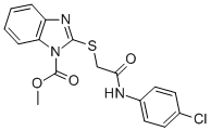 METHYL 2-[(4-CHLOROPHENYLCARBAMOYL)METHYLTHIO]-1H-BENZO[D]IMIDAZOLE-1-CARBOXYLATE CAS#: 723247-50-5