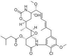 Maytansine, O3-de2-(acetylmethylamino)-1-oxopropyl-22-demethyl-O3-(3-methyl-1-oxobutyl)- CAS#: 77353-70-9
