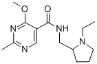 N-((1-Ethyl-2-pyrrolidinyl)methyl)-4-methoxy-2-methyl-5-pyrimidinecarb oxamide CAS#: 72412-52-3