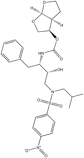 N-[(1S,2R)-2-Hydroxy-3-[(2-Methylpropyl)[(4-nitrophenyl)sulfonyl]aMino]-1-(phenylMethyl)propyl]carbaMic Acid (3R,3aS,6aR)-Hexahydrofuro[2,3-b]furan-3-yl Ester CAS#: 799241-76-2