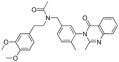 N-[2-(3,4-dimethoxyphenyl)ethyl]-N-[[4-methyl-3-(2-methyl-4-oxo-quinaz olin-3-yl)phenyl]methyl]acetamide CAS#: 74101-74-9
