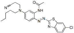 N-[2-[(6-chlorobenzothiazol-2-yl)azo]-5-[(2-cyanoethyl)pentylamino]phenyl]acetamide CAS#: 76213-94-0