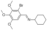 N-(2-BROMO-3,4,5-TRIMETHOXYBENZYLIDENE)CYCLOHEXYLAMINE CAS#: 73252-56-9