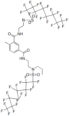 N'-[2-[[(Heptadecafluorooctyl)sulfonyl]methylamino]ethyl]-N-[2-[[(heptadecafluorooctyl)sulfonyl]propylamino]ethyl]-4-methyl-1,3-benzenedicarboxamide CAS#: 73019-20-2