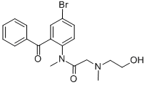 N-(2-benzoyl-4-bromo-phenyl)-2-(2-hydroxyethyl-methyl-amino)-N-methyl- acetamide CAS#: 76938-22-2