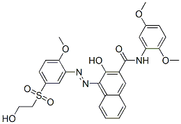 N-(2,5-dimethoxyphenyl)-3-hydroxy-4-[[5-[(2-hydroxyethyl)sulphonyl]-2-methoxyphenyl]azo]naphthalene-2-carboxamide CAS#: 79641-12-6