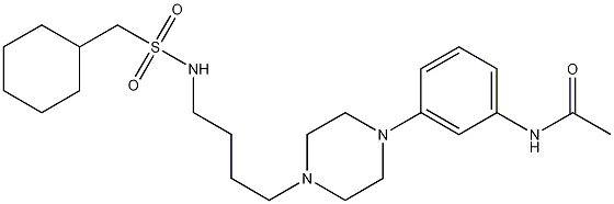 N-[3-[4-[4-[(Cyclohexylmethylsulfonyl)amino]butyl]piperazin-1-yl]phenyl]acetamide CAS#: 740873-06-7