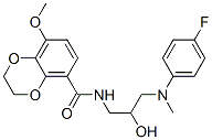 N-[3-[(4-fluorophenyl)-methyl-amino]-2-hydroxy-propyl]-2-methoxy-7,10- dioxabicyclo[4.4.0]deca-1,3,5-triene-5-carboxamide CAS#: 73584-17-5