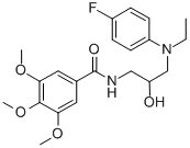 N-[3-[ethyl-(4-fluorophenyl)amino]-2-hydroxy-propyl]-3,4,5-trimethoxy- benzamide CAS#: 73572-01-7