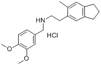 N-(3,4-Dimethoxybenzyl)-5-methylindan-6-ethylamine, hydrochloride CAS#: 74038-91-8