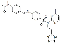 N-[4-[[[4-[[N-(4-Methyl-2-pyrimidinyl)-N-[2-(1H-tetrazol-5-yl)ethyl]amino]sulfonyl]phenyl]imino]methyl]phenyl]acetamide CAS#: 78311-77-0