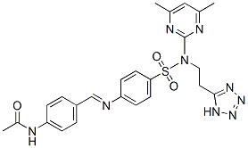 N-[4-[[[4-[[N-(4,6-Dimethyl-2-pyrimidinyl)-N-[2-(1H-tetrazol-5-yl)ethyl]amino]sulfonyl]phenyl]imino]methyl]phenyl]acetamide CAS#: 78311-83-8