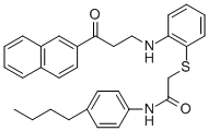 N-(4-BUTYLPHENYL)-2-[(2-([3-(2-NAPHTHYL)-3-OXOPROPYL]AMINO)PHENYL)SULFANYL]ACETAMIDE CAS#: 763125-70-8