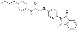 N-(4-BUTYLPHENYL)-2-([4-(1,3-DIOXO-1,3-DIHYDRO-2H-ISOINDOL-2-YL)PHENYL]SULFANYL)ACETAMIDE CAS#: 763138-79-0