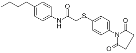 N-(4-BUTYLPHENYL)-2-([4-(2,5-DIOXO-1-PYRROLIDINYL)PHENYL]SULFANYL)ACETAMIDE CAS#: 763108-58-3