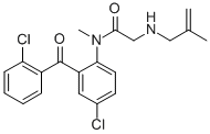 N-(4-Chloro-2-(2-chlorobenzoyl)phenyl)-N-methyl-2-((2-methyl-2-propeny l)amino)acetamide CAS#: 75616-01-2