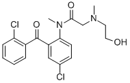 N-[4-chloro-2-(2-chlorobenzoyl)phenyl]-2-(2-hydroxyethyl-methyl-amino) -N-methyl-acetamide CAS#: 75615-91-7