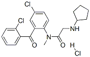 N-[4-chloro-2-(2-chlorobenzoyl)phenyl]-2-(cyclopentylamino)-N-methyl-a cetamide hydrochloride CAS#: 75615-95-1