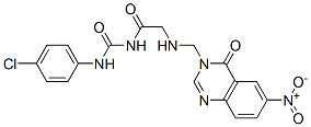N-[(4-chlorophenyl)carbamoyl]-2-[(6-nitro-4-oxo-quinazolin-3-yl)methyl amino]acetamide CAS#: 76979-57-2