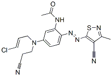 N-[5-[(3-chloroallyl)(2-cyanoethyl)amino]-2-[(4-cyano-3-methylisothiazol-5-yl)azo]phenyl]acetamide CAS#: 73019-24-6